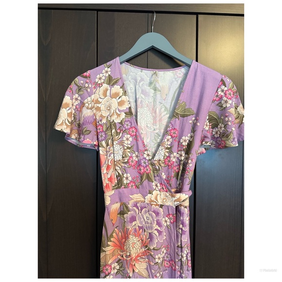 Spell Blue Skies Wrap Maxi Dress Size XS - Picture 5 of 16